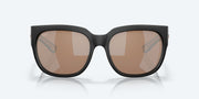 Copper Silver Mirror Polarized Glass Lenses, Matte Black Frame