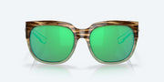 Green Mirror Polarized Glass Lenses, Shiny Ocean Jade Frame