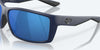 [Blue Mirror Polarized Polycarbonate Lenses, Matte Blue Frame]