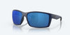 [Blue Mirror Polarized Polycarbonate Lenses, Matte Blue Frame]