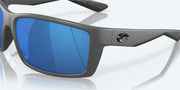 Blue Mirror Polarized Polycarbonate Lenses, Matte Gray Frame