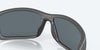 [Blue Mirror Polarized Polycarbonate Lenses, Matte Gray Frame]