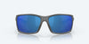 [Blue Mirror Polarized Polycarbonate Lenses, Matte Gray Frame]