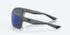 [Blue Mirror Polarized Polycarbonate Lenses, Matte Gray Frame]