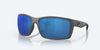 [Blue Mirror Polarized Polycarbonate Lenses, Matte Gray Frame]