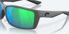 [Green Mirror Polarized Polycarbonate Lenses, Matte Gray Frame]