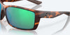 [Green Mirror Polarized Glass Lenses, Retro Tortoise Frame]