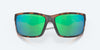 [Green Mirror Polarized Glass Lenses, Retro Tortoise Frame]