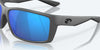 [Blue Mirror Polarized Glass Lenses, Matte Gray Frame]