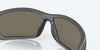 [Blue Mirror Polarized Glass Lenses, Matte Gray Frame]