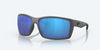 [Blue Mirror Polarized Glass Lenses, Matte Gray Frame]