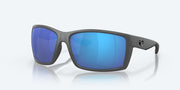 Blue Mirror Polarized Glass Lenses, Matte Gray Frame