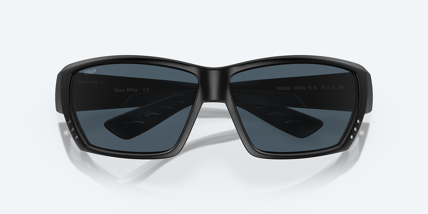 [Gray Polarized Polycarbonate Lenses, Blackout Frame]