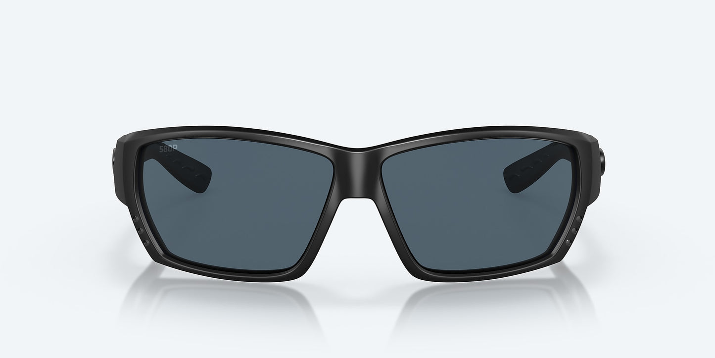 [Gray Polarized Polycarbonate Lenses, Blackout Frame]