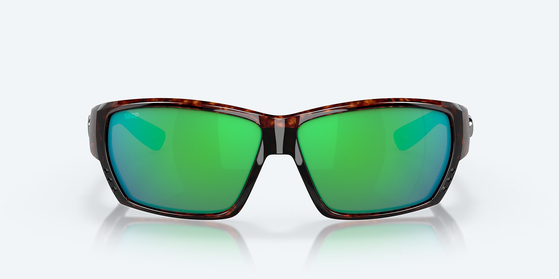 [Green Mirror Polarized Polycarbonate Lenses, Tortoise Frame]
