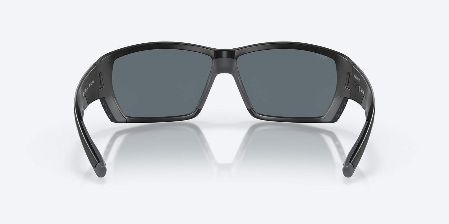 [Blue Mirror Polarized Polycarbonate Lenses, Matte Black Frame]