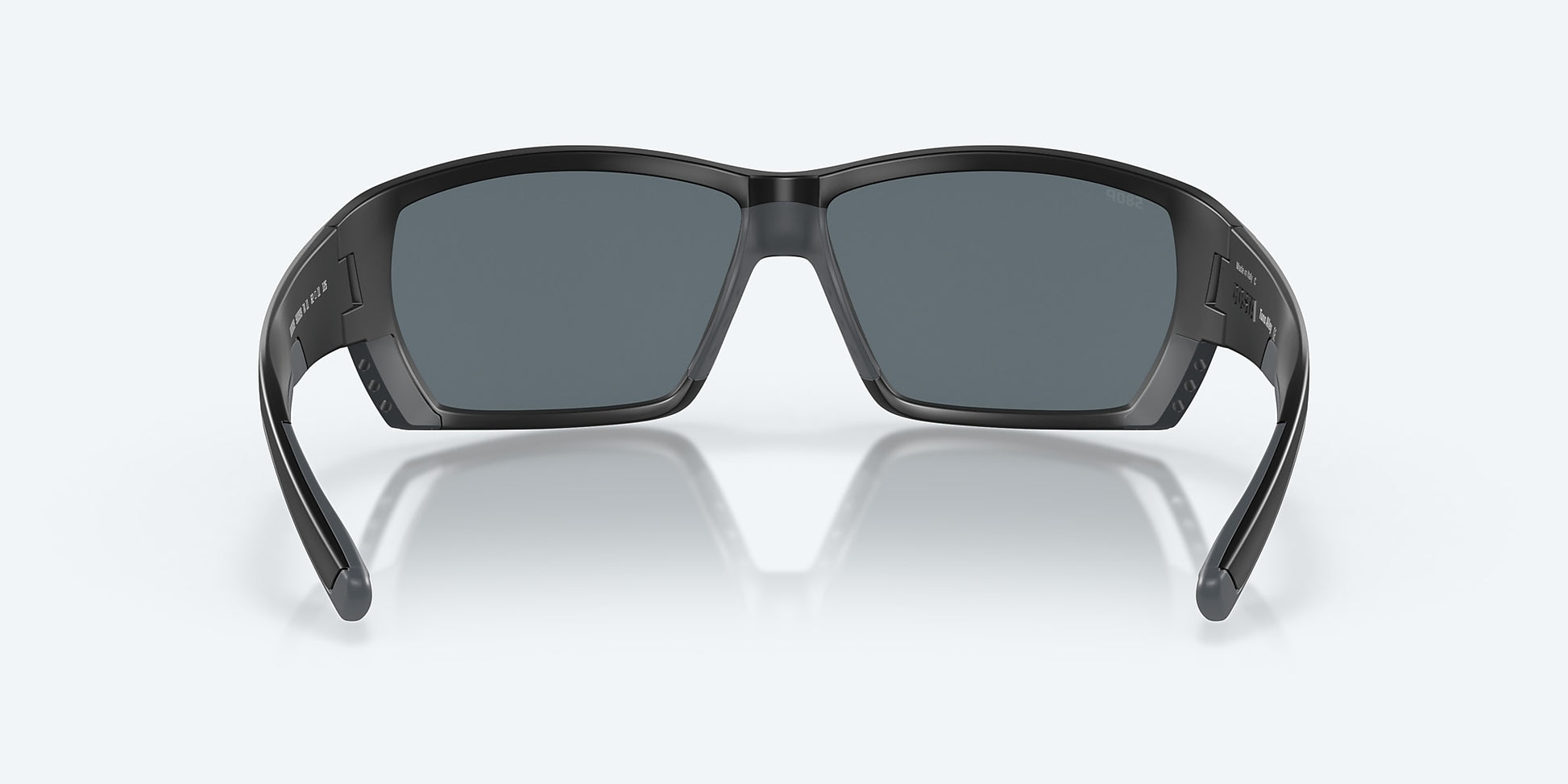 [Blue Mirror Polarized Polycarbonate Lenses, Matte Black Frame]
