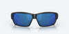 [Blue Mirror Polarized Polycarbonate Lenses, Matte Black Frame]