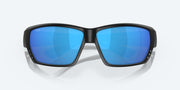 Blue Mirror Polarized Glass Lenses, Blackout Frame