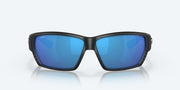 Blue Mirror Polarized Glass Lenses, Matte Black Frame