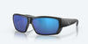 [Blue Mirror Polarized Glass Lenses, Matte Black Frame]