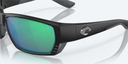 Green Mirror Polarized Glass Lenses, Matte Black Frame