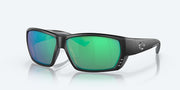 Green Mirror Polarized Glass Lenses, Matte Black Frame