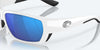 [Blue Mirror Polarized Glass Lenses, White Frame]