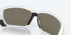 [Blue Mirror Polarized Glass Lenses, White Frame]