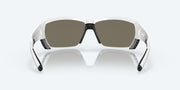 Blue Mirror Polarized Glass Lenses, White Frame