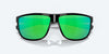 [Green Mirror Polarized Polycarbonate Lenses, Shiny Black Frame]