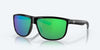 [Green Mirror Polarized Polycarbonate Lenses, Shiny Black Frame]