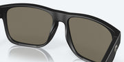 Blue Mirror Polarized Glass Lenses, Matte Black Frame