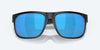 [Blue Mirror Polarized Glass Lenses, Matte Black Frame]