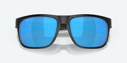 Blue Mirror Polarized Glass Lenses, Matte Black Frame