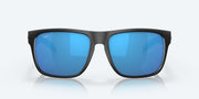 Blue Mirror Polarized Glass Lenses, Matte Black Frame