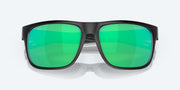 Green Mirror Polarized Glass Lenses, Matte Black Frame