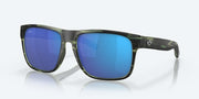 Blue Mirror Polarized Glass Lenses, Matte Reef Frame