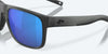 [Blue Mirror Polarized Glass Lenses, Matte Smoke Crystal Frame]