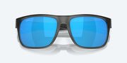 Blue Mirror Polarized Glass Lenses, Matte Smoke Crystal Frame