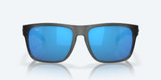 Blue Mirror Polarized Glass Lenses, Matte Smoke Crystal Frame