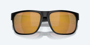 Gold Mirror Polarized Glass Lenses, Matte Black Frame