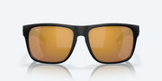 Gold Mirror Polarized Glass Lenses, Matte Black Frame