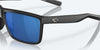 [Blue Mirror Polarized Polycarbonate Lenses, Matte Black Frame]