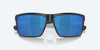 [Blue Mirror Polarized Polycarbonate Lenses, Matte Black Frame]