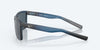 [Gray Silver Mirror Polarized Polycarbonate Lenses, Matte Atlantic Blue Frame]