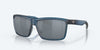 [Gray Silver Mirror Polarized Polycarbonate Lenses, Matte Atlantic Blue Frame]