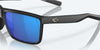 [Blue Mirror Polarized Glass Lenses, Matte Black Frame]