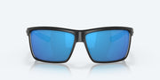 Blue Mirror Polarized Glass Lenses, Matte Black Frame