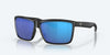 [Blue Mirror Polarized Glass Lenses, Matte Black Frame]